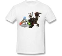Men's Ark Survival Evolved Game T-Shirt Graphic Unisex Tee Shirt White M