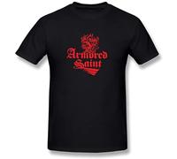 Men's Armored Saint Band Logo T Shirt Tee Black M