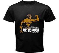 Men's Arnold Schwarzenegger Mr. Olympia Champ Black T-Shirt T-Shirts à Manches Courtes(Medium)