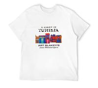 Men's Art Blakey A Night in Tunisia Black Tee Shirts T-Shirts White S