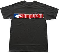 Men's Artist Screw Neck Limp Bizkit T Shirt Black Manches Courtes(Medium)