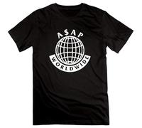 Men's ASAP Mob Logo ASAP Rocky Lord Unisex 100% Cotton Short-Sleeve T-Shirts Black L