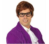 Mens Austin Powers perruque Gigolo Style années 60