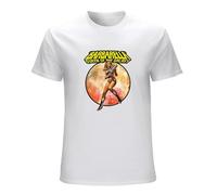 Men's Barbarella Retro Sci FI Movie Vinta Science Fiction Graphic Tee Fonda T-Shirts White XXL
