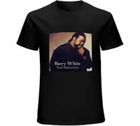 Men's Barry White Soul Seduction Fashion T Shirts Black Manches Courtes(Large)