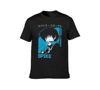 Men's Bebop Spike Spiegel 90S Anime Unisex Tee T-Shirts Black XXL