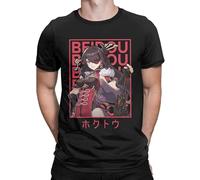 Men's Beidou Genshin Impact T Shirts Game Cotton Tops Crazy Men Tshirt Harajuku Streetwear Tees Original T-Shirts Manches Courtes(XX-Large)