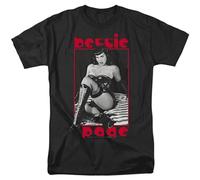 Men's Bettie Page Pin Up Photo The Mistress Burlesque Tee T-Shirts Black 3XL