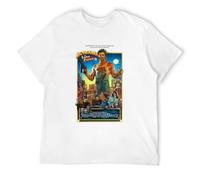 Men's Big Trouble in Little China 80S Retro Movie Poster John Carpenter Tee T-Shirts White 3XL