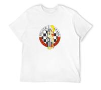 Men's Biker Bigger Spark Better Bang Hot Plug Pin Up Girl V8 Hot Rod T-Shirts White M
