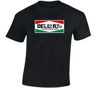 Mens Black Dellorto Tshirt Italian Scooter Retro Black