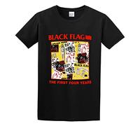 Men's Black Flag The First Four Years Cotton T Shirt Black S