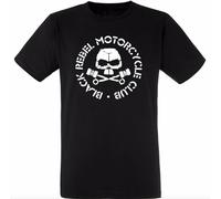 Men's Black Rebel Motorcycle Club Logo Black T-Shirt T-Shirt Fashion Adult Top Manches Courtes(Small)