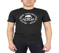 Men's Black Rebel Motorcycle Club Mens Skull & Pistons Slim Fit in T-Shirts Black L