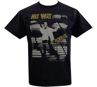 Mens Black T Shirt Sid British London Vicious Punk Rock My Way Manches Courtes(Large)