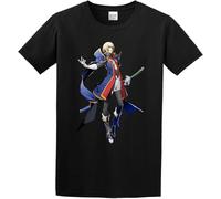 Men's Blazblue Cross Tag Battle Jin Kisaragi Regular Fit T Shirt Manches Courtes(XX-Large)