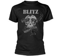 Men's Blitz Voice of A Generation 0 : Punk Oi T-Shirts Black XL