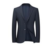 Mens Blue Lightweight Suit Jacket Slim Fit Business Casual Blazers Fashionable Daily Sport Coat for Office(XXL)