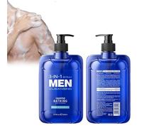 Men's Body Wash Gel Douche 3-en-1 pour Hommes - Nettoyant Corps, Cheveux et Visage - Fraîcheur Intense et Douceur pour la Peau