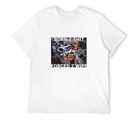 Men's Born to Shit Forced to Wipe Summer Black 100% Cotton Short Sleeves Popular Normal Tee Shirts Tops Tee Unisex Men T-Shirts White M