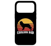 Mens Boys Retro Vintage Sunset Cavalier Dog Dad Coque pour iPhone 17 Pro Max