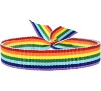 Men's Bracelet And Fabric With The Colours Of The Lgbt Flag, Rainbow And Cusco Flag. Adjustable To All Wrists Without Closure.
