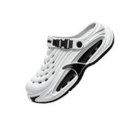 Men's Breathable and Comfortable Summer Clogs, Lightweight Non Slip Casual Shoes for Outdoor Daily Wear (White,42)