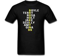 Men's Brooklyn 99 Nine Nine TV Show T Shirt Cool Printed Tees Black XXL