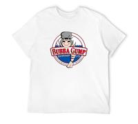 Men's Bubba Gump Shrimp Forrest Gump Tee Top Mens Tee T-Shirts White XXL