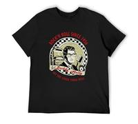 Men's Buddy Holly - Rock N Roll Vintage Shirt Funny - Unisex 100% Cotton T-Shirts Black XL