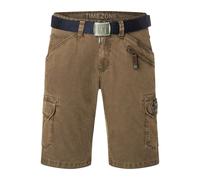 Men's Cargo Denim Shorts with Belt and Durable Fabric by Timezone
