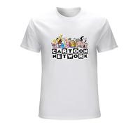 Mens Cartoon Network Characters Short Sleeve Top Men's Tee T-Shirt T-Shirt White XL