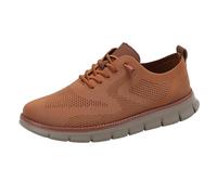 Mens Casual Dress Shoes, Lightweight Breathable Business Casual Shoes for Men with Mesh Upper for Work Travel (Ocher,44)