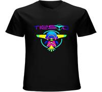 Men's Casual Shirt DJ Tiesto Trance House Music Variant Logo T Crew-Neck t-Shirt Black 3XL