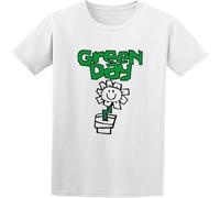 Men's Casual Shirt Vintage Flower Pot Kerplunk Band Logo Pure Cotton is More Hygroscopic White M