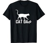 Men's Cat Dad Shirt Perfect for Cat Dad Father’S Day Vintage Men Gift Tee T-Shirts Black 3XL