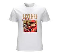 Men's Charles Leclerc Men Graphic Streetwear White Tee Racing Mens Tee T-Shirts White 3XL