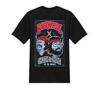 Men's Cheech and Chong Backwoods Smoking Cigarette Marijuana Weed Pot Graphic T-Shirt Black L