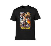 Men's Chow Yun Fat The Killer Hong Kong Action Movie Fan T-Shirt Black Shirten'S Top Tee Black M