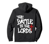 Mens Christian 17:47 The Battle is The Lords Scripture Sweat à Capuche
