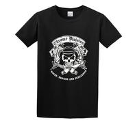 Men's Chrome Division Booze Broads Cotton T Shirt Black L