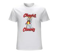 Men's Chuck E Cheese'S Pose Black Mens Pizza Retro Restaurant Tee T-Shirts White S