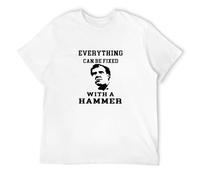 Men's Clarkson Hammer Tee Fix Jeremy Cars TV Show Mens Gift Garage T-Shirts White L