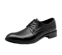 Mens Classic Lace Up Formal Shoes Spanish Leather Pointed Toe Slip Resistant Tuxedo Wedding Business Footwear(44 EU)