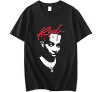 Men's Classic Playboi Carti Music Album Red Print T-Shirt Vintage 90s Rap Hip Hop Tees Fashion Design Casual Oversized Tops Hipster M