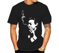 Mens Clothes Serge Gainsbourg Francese Pop Rock Di Nuovo Modo Di Stampa Floreale Manica Corta Freddo Degli Uomini Di T-Shirt Black M