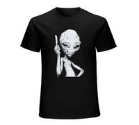 Mens Clothing Paul The Alien Movie Men T Shirt Aliens Creative Tees Short Sleeve Round Neck T-Shirts Black L