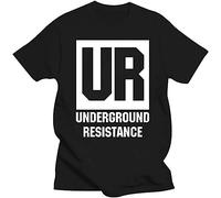 Mens Clothing Underground Resistance Records T-Shirt - Detroit Techno Ur EDM House Sportswear Tee Shirt Black