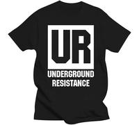 Mens Clothing Underground Resistance Records T-Shirt - Detroit Techno Ur EDM House Sportswear Tee Shirt Black L