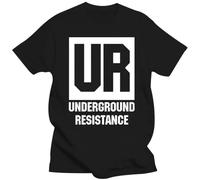 Mens Clothing Underground Resistance Records T-Shirt - Detroit Techno Ur EDM House Sportswear Tee Shirt Black L